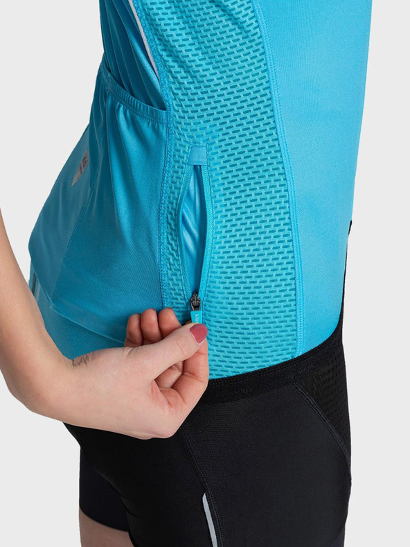 Kilpi Světle modré dámské sportovní tričko na zip Kilpi CORRIDOR