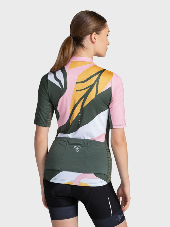 Kilpi Zeleno-růžové dámské sportovní tričko na zip Kilpi RITAEL