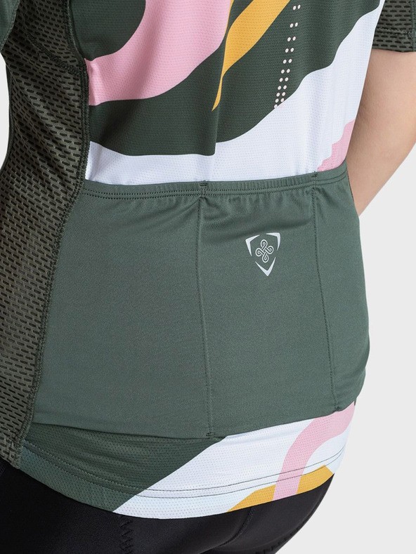 Kilpi Zeleno-růžové dámské sportovní tričko na zip Kilpi RITAEL