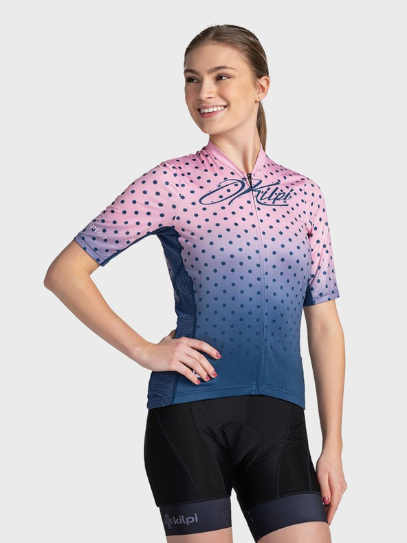 Kilpi Modro-růžové dámské sportovní tričko na zip Kilpi RITAEL