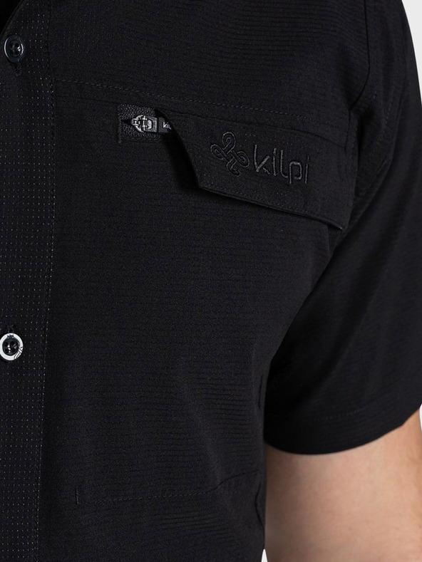 Kilpi Černá pánská sportovní košile s krátkým rukávem Kilpi BOMBAY
