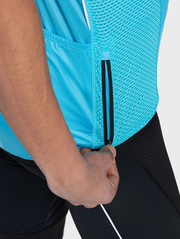 Kilpi Světle modré pánské sportovní tričko na zip Kilpi CORRIDOR