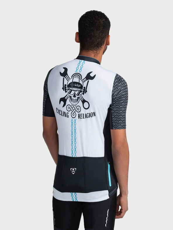 Kilpi Bílé pánské sportovní tričko na zip Kilpi RIVAL