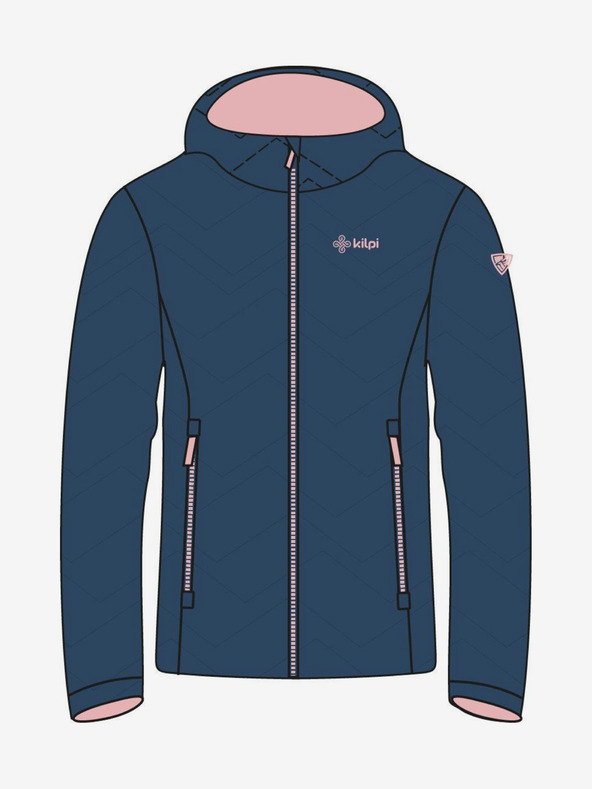Kilpi Tmavě modrá holčičí zimní prošívaná bunda Kilpi REBEKI
