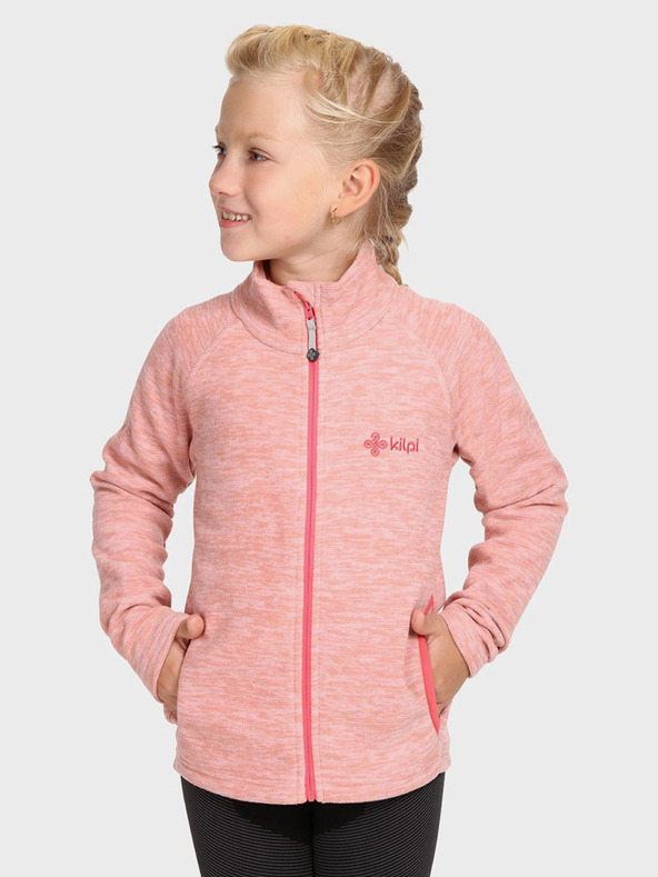 Kilpi Růžová holčičí flísová mikina na zip Kilpi ALACANT