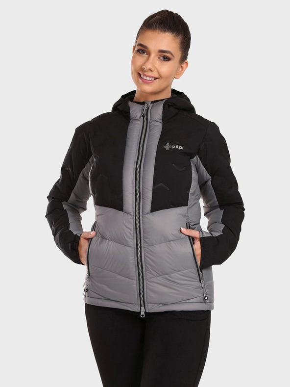 Kilpi Černo-šedá dámská zimní prošívaná bunda Kilpi TEVERY