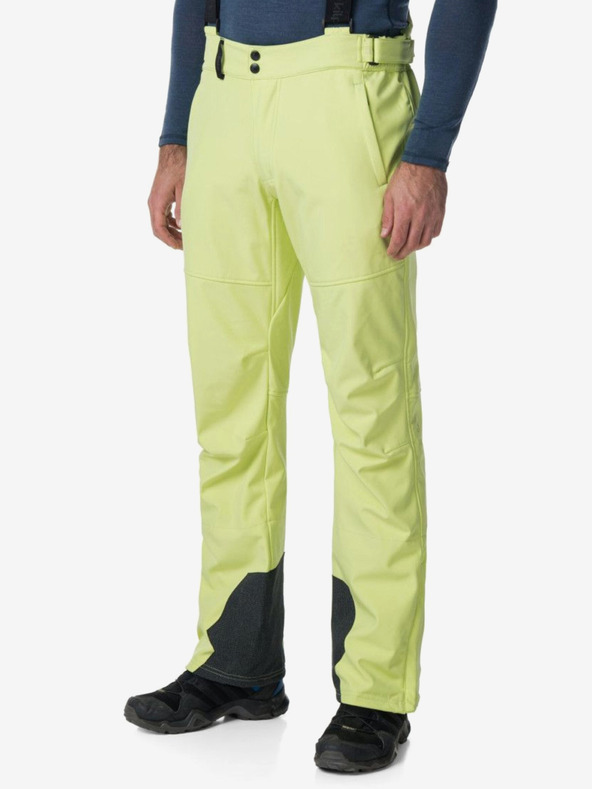 Kilpi Světle zelené pánské softshellové lyžařské kalhoty Kilpi RHEA