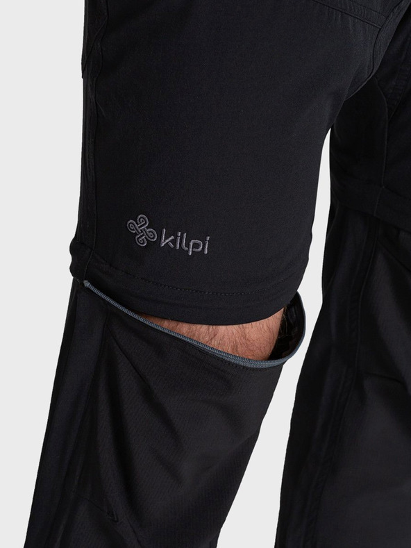 Kilpi Černé pánské outdoorové kalhoty Kilpi HOSIO