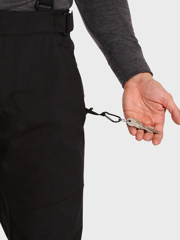 Kilpi Černé pánské softshellové lyžařské kalhoty Kilpi RHEA