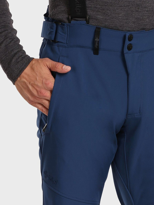 Kilpi Tmavě modré pánské softshellové lyžařské kalhoty Kilpi RHEA