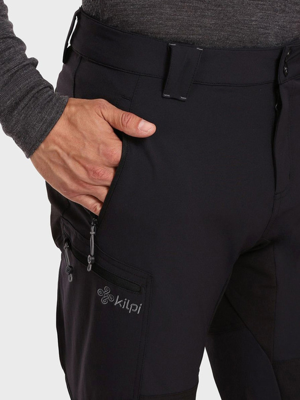 Kilpi Černé pánské outdoorové kalhoty Kilpi TIDE