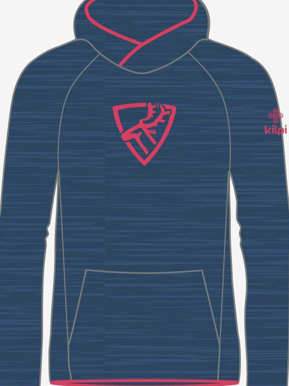 Kilpi Tmavě modrá holčičí flísová mikina s kapucí Kilpi FLOND