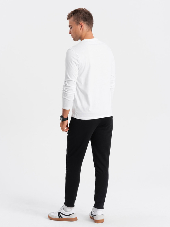 Ombre Clothing Bílé pánské tričko s potiskem Ombre Clothing