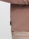 Ombre Clothing Hnědé pánské tričko Ombre Clothing