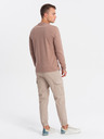 Ombre Clothing Hnědé pánské tričko Ombre Clothing
