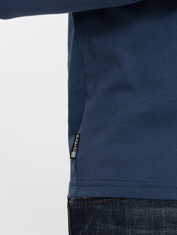 Ombre Clothing Tmavě modré pánské tričko Ombre Clothing