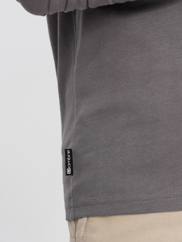 Ombre Clothing Šedé pánské tričko Ombre Clothing