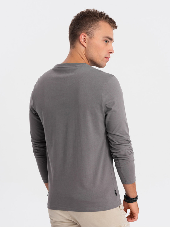 Ombre Clothing Šedé pánské tričko Ombre Clothing