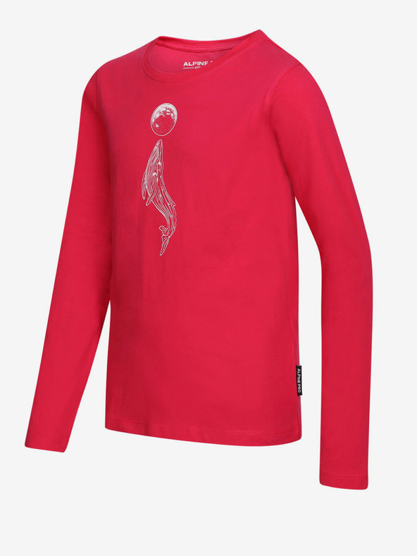 ALPINE PRO Tmavě růžové holčičí tričko ALPINE PRO Olero