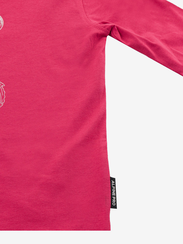 ALPINE PRO Tmavě růžové holčičí tričko ALPINE PRO Olero