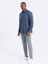 Ombre Clothing Tmavě modrá pánská košile Ombre Clothing