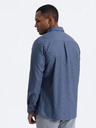 Ombre Clothing Tmavě modrá pánská košile Ombre Clothing