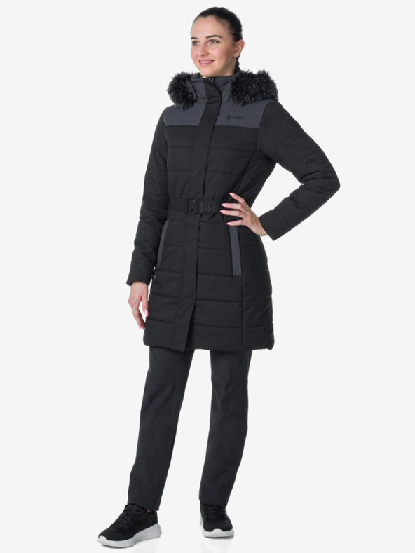 Kilpi Černý dámský zimní kabát Kilpi KETRINA-W