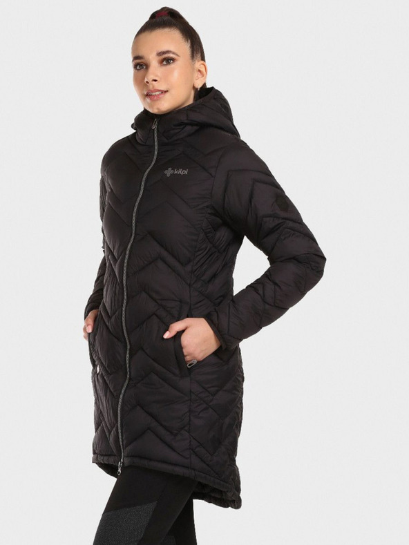 Kilpi Černý dámský zimní kabát Kilpi LEILA-W