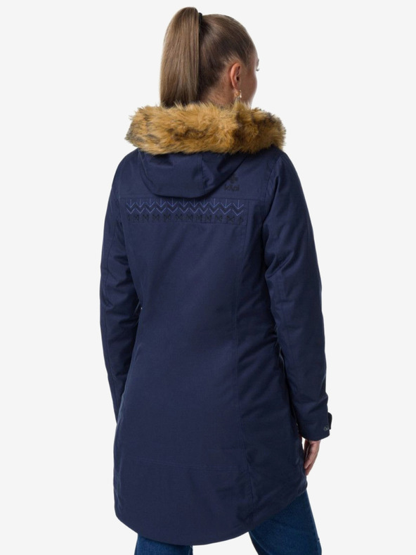 Kilpi Tmavě zelený dámský zimní kabát Kilpi PERU-W