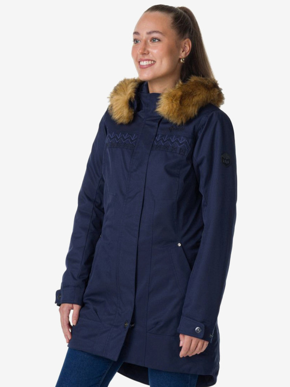 Kilpi Tmavě zelený dámský zimní kabát Kilpi PERU-W