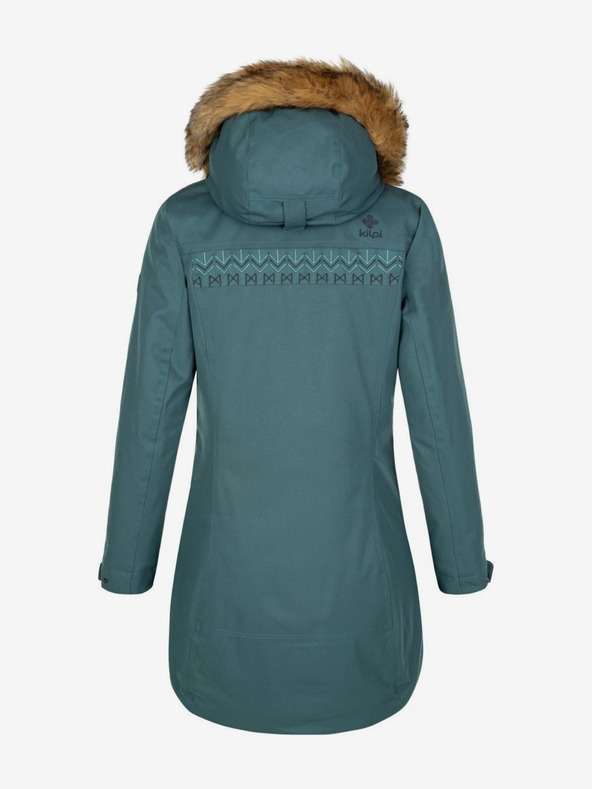 Kilpi Tmavě zelený dámský zimní kabát Kilpi PERU-W