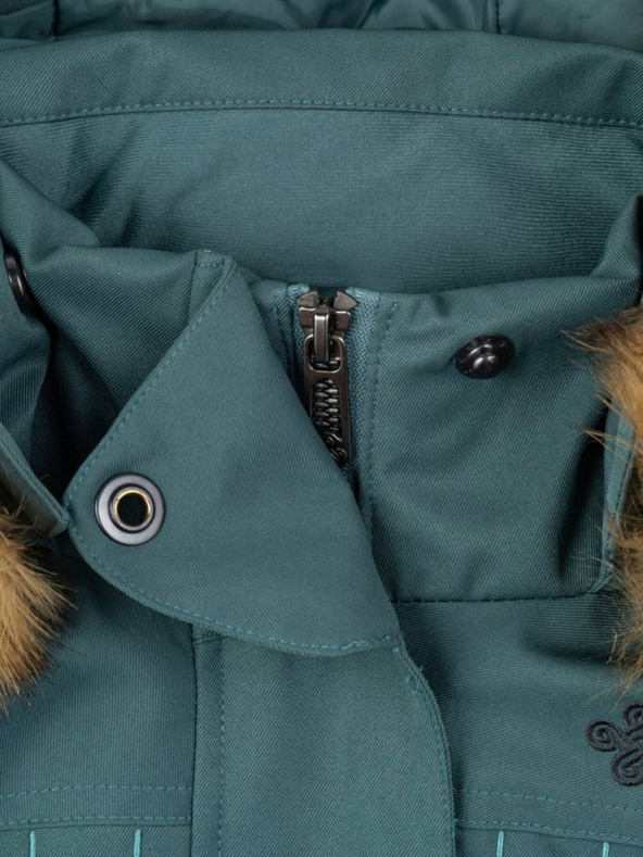 Kilpi Tmavě zelený dámský zimní kabát Kilpi PERU-W