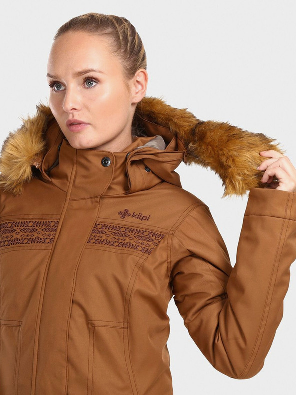 Kilpi Hnědý dámský zimní kabát Kilpi PERU-W