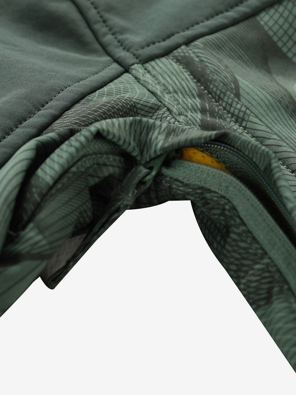 ALPINE PRO Tmavě zelená dětská softshellová bunda ALPINE PRO Hooro