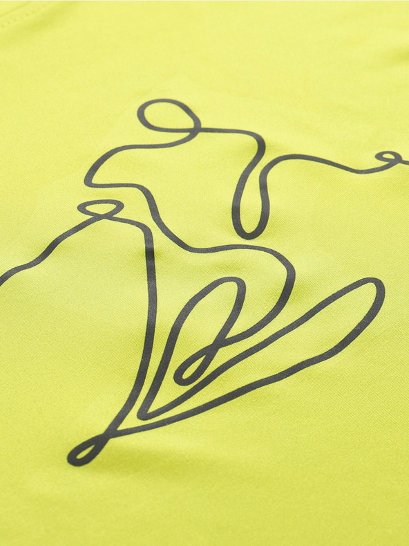 ALPINE PRO Žluté pánské funkční tričko ALPINE PRO Lous