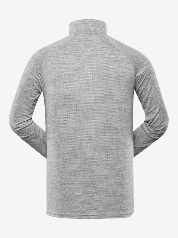 ALPINE PRO Světle šedé pánské žíhané tričko ALPINE PRO Wenp