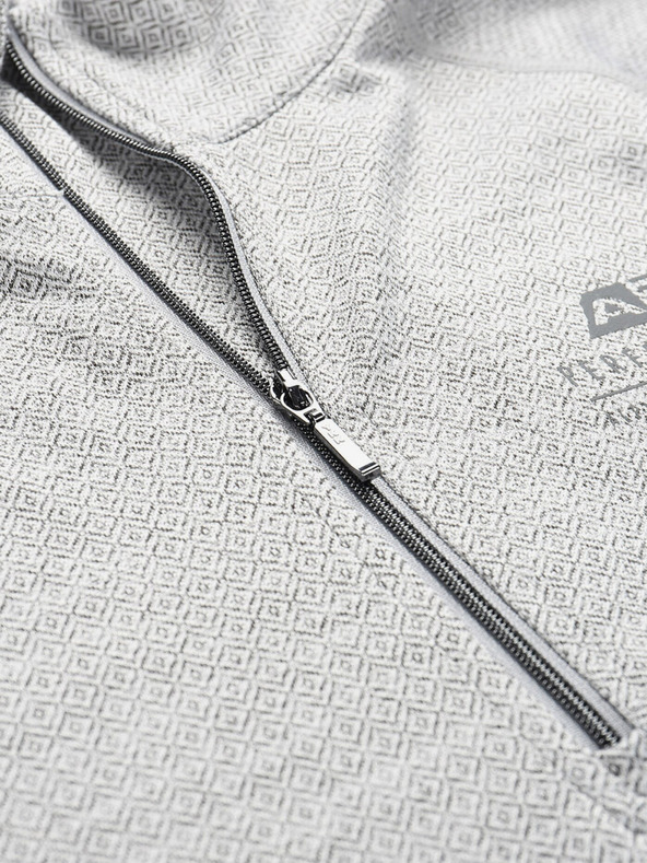 ALPINE PRO Světle šedé pánské žíhané tričko ALPINE PRO Wenp