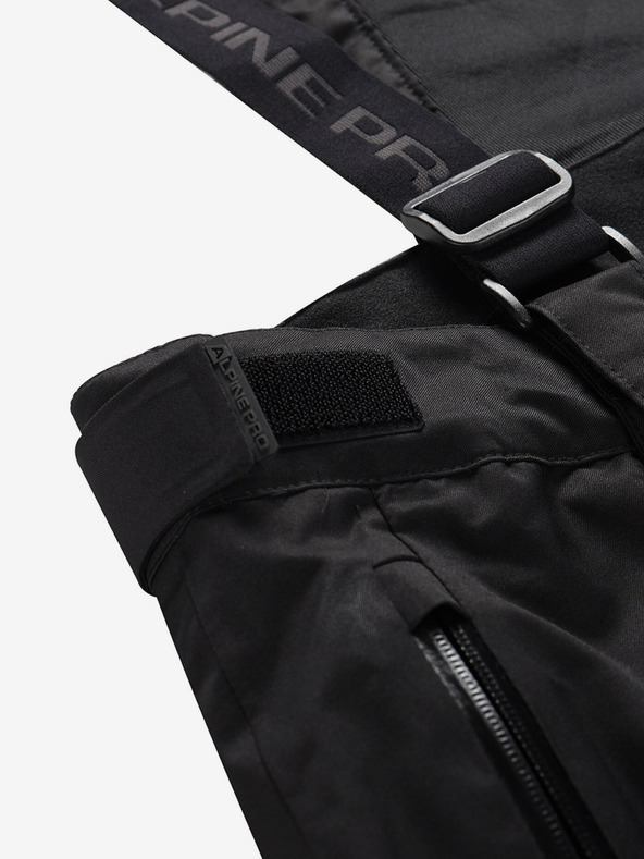 ALPINE PRO Černé pánské lyžařské kalhoty s membránou PTX ALPINE PRO Feler