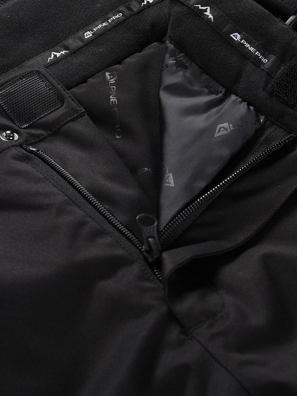 ALPINE PRO Černé pánské lyžařské kalhoty s membránou PTX ALPINE PRO Feler