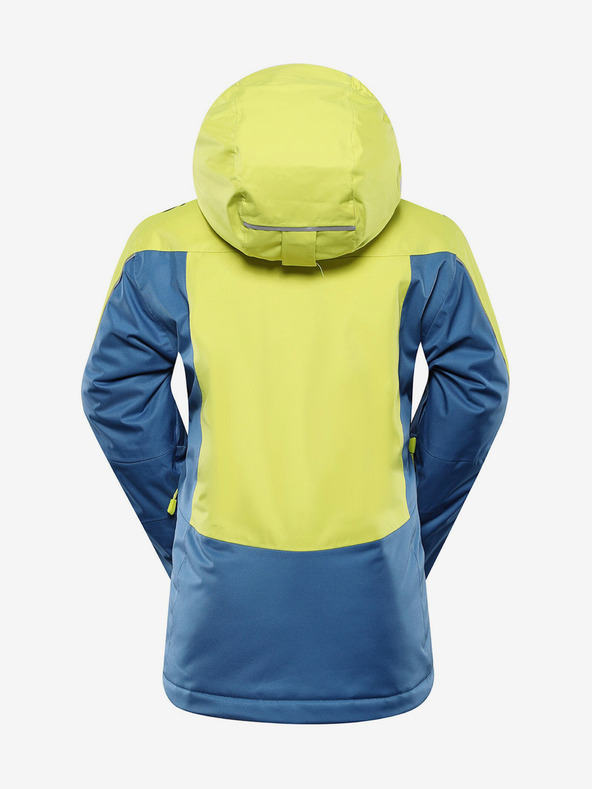 ALPINE PRO Modro-zelená dětská lyžařská bunda s membránou PTX ALPINE PRO Reamo