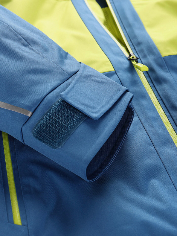 ALPINE PRO Modro-zelená dětská lyžařská bunda s membránou PTX ALPINE PRO Reamo