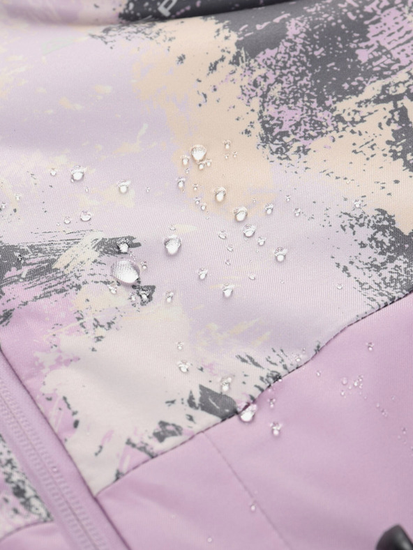 ALPINE PRO Šedo-fialová dámská lyžařská bunda s membránou PTX ALPINE PRO Uzera