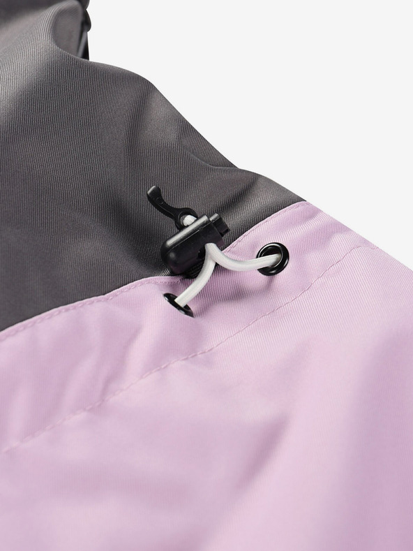 ALPINE PRO Šedo-fialová dámská lyžařská bunda s membránou PTX ALPINE PRO Uzera