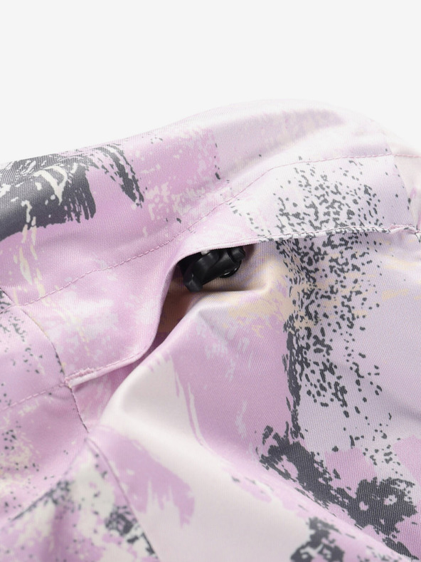 ALPINE PRO Šedo-fialová dámská lyžařská bunda s membránou PTX ALPINE PRO Uzera