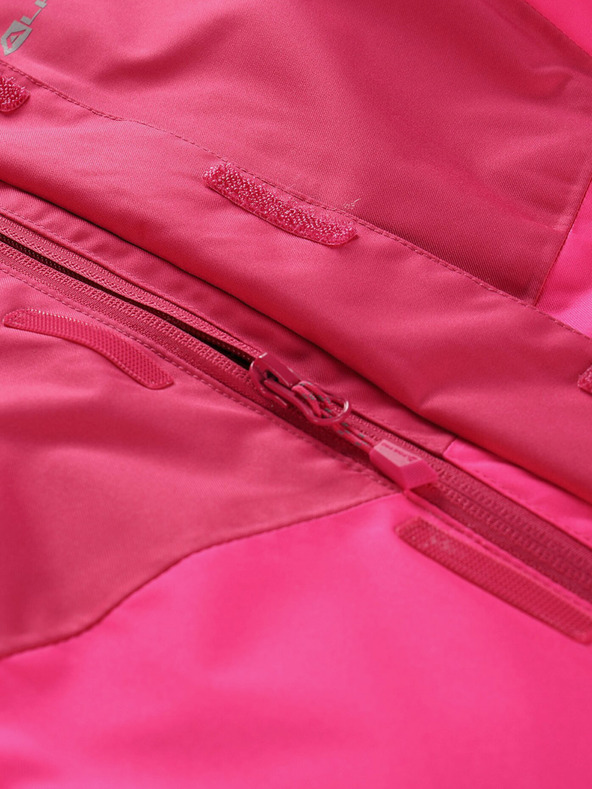 ALPINE PRO Tmavě růžová holčičí lyžařská bunda s membránou PTX ALPINE PRO Zaribo