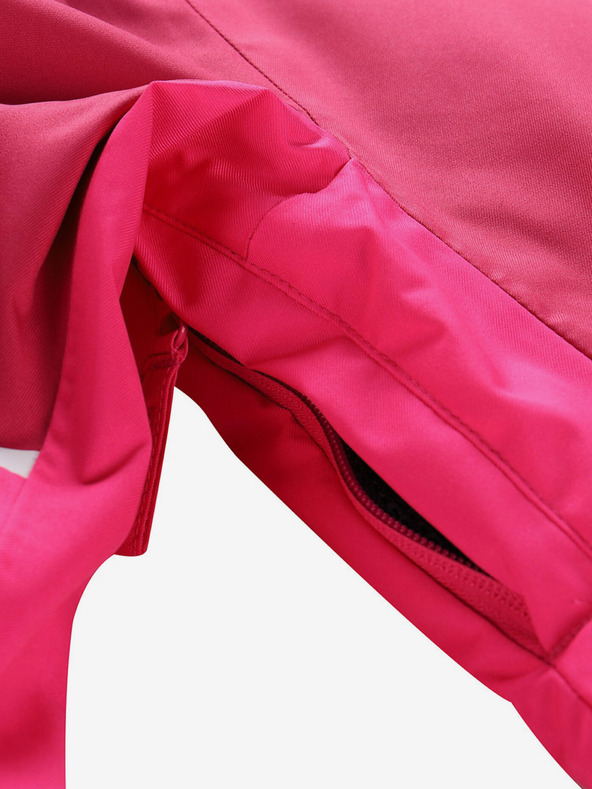 ALPINE PRO Tmavě růžová holčičí lyžařská bunda s membránou PTX ALPINE PRO Zaribo