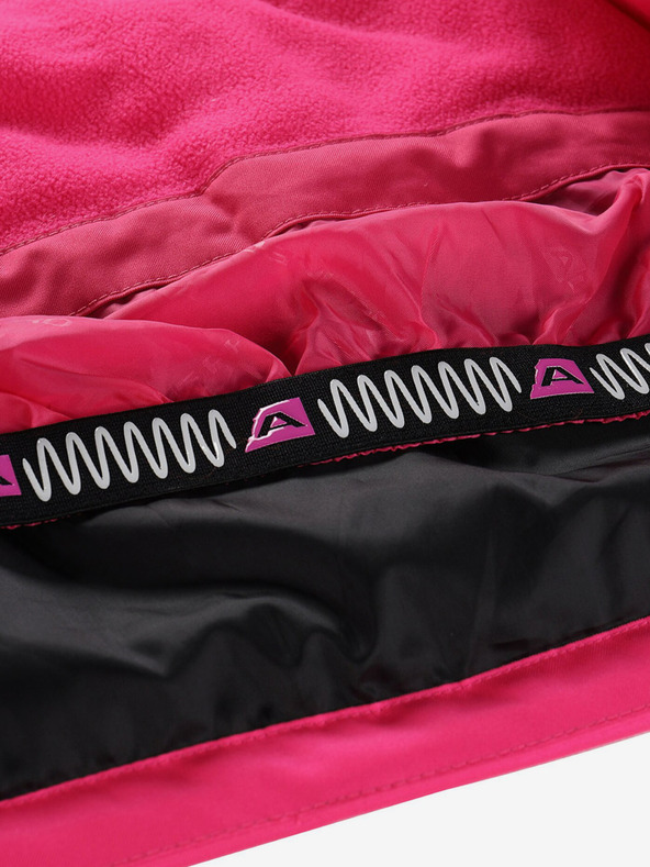 ALPINE PRO Tmavě růžová holčičí lyžařská bunda s membránou PTX ALPINE PRO Zaribo