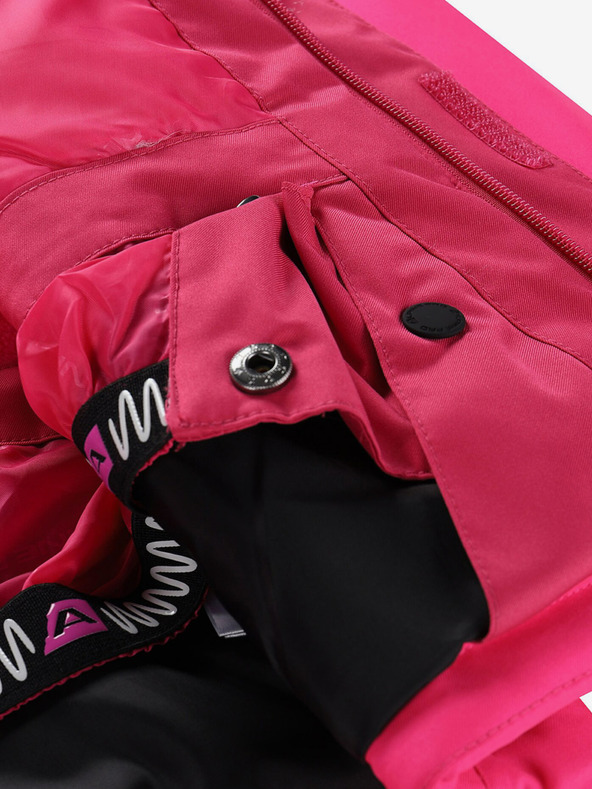ALPINE PRO Tmavě růžová holčičí lyžařská bunda s membránou PTX ALPINE PRO Zaribo