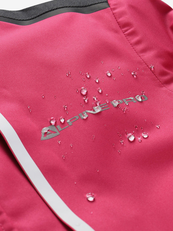 ALPINE PRO Tmavě růžová holčičí lyžařská bunda s membránou PTX ALPINE PRO Zaribo