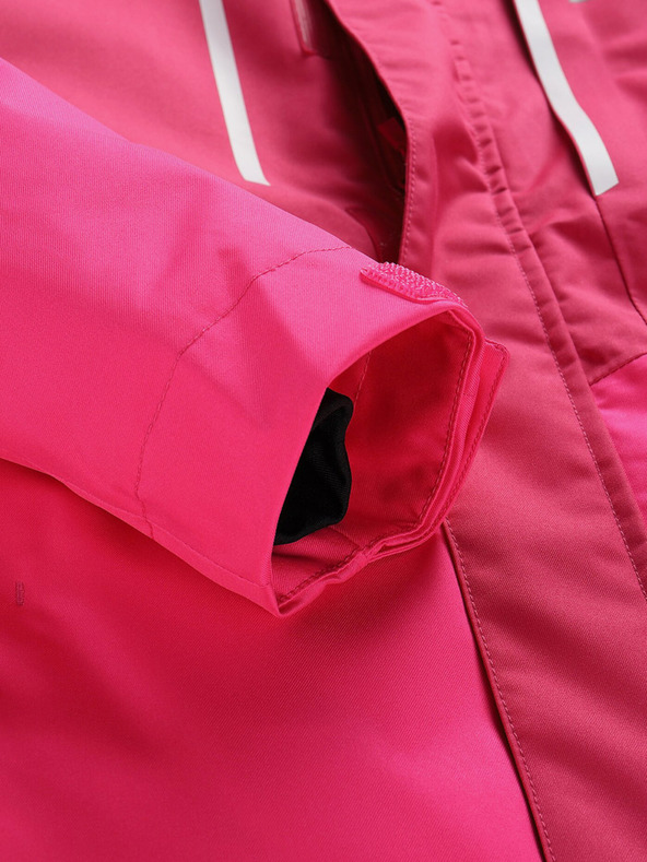 ALPINE PRO Tmavě růžová holčičí lyžařská bunda s membránou PTX ALPINE PRO Zaribo